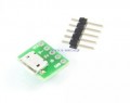 Zcze micro USB na pytce uniwersalne 5 PIN
